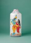 Handcrafted Pattachitra Art - Radha & Krishna Love Story - Inspired Vase Set - Image 3