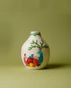 Gond Art Inspired Resting Deer & Bird Vase – Handcrafted Ceramic Decor Piece - Image 2
