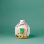 Pattachitra Art Inspired Kamdhenu Vase – Handcrafted Ceramic Decor Piece