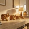 Handcrafted Sheesham Wood Elephant Family Set