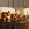 Handcrafted Sheesham Wood Elephant Family Set - Image 3
