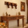 Handcrafted Sheesham Wood Elephant Wall Hook Rack - Image 3